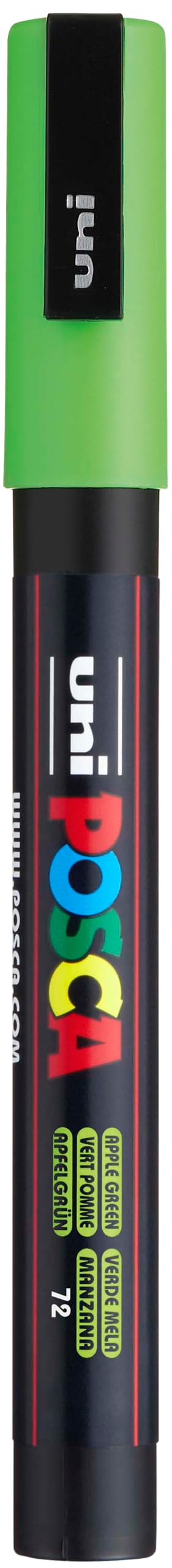 uni POSCA PC-3M Water-Based Paint Markers, Reversible Fine Tip (0.9-1.3mm), Apple Green