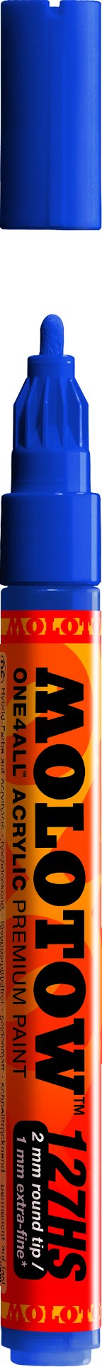 Molotow ONE4ALL Acrylic Paint Marker, 2mm, True Blue, 1 Each (127.206)