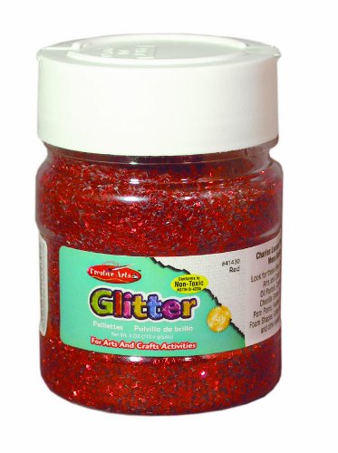 Creative Arts by Charles Leonard Glitter, 4 Ounce Bottle, Red (41430)