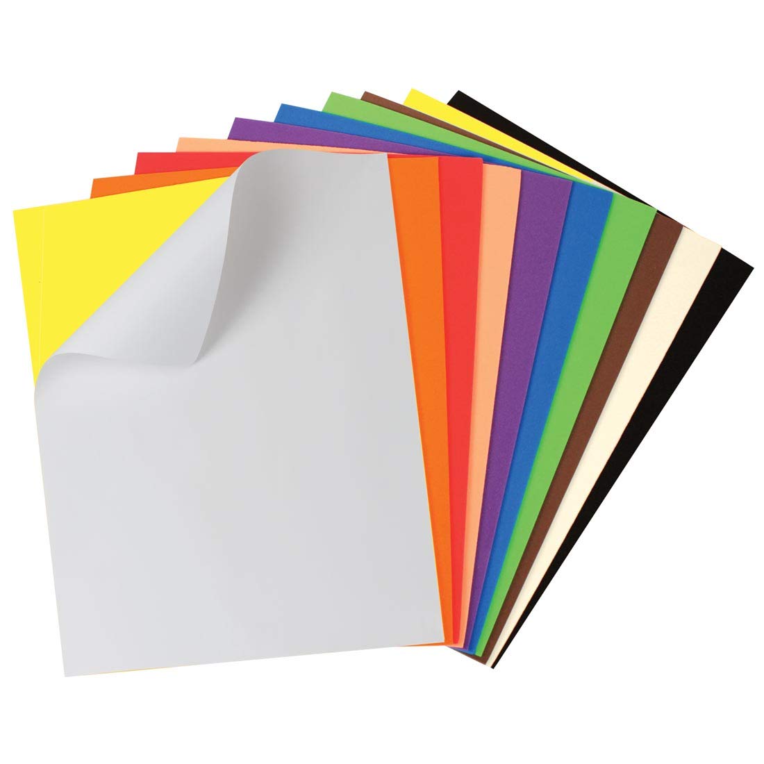 Creativity Street WonderFoam Peel & Stick Sheets, 9-inches x 12-inches, Colors May Vary, 20 Sheets (AC4309)