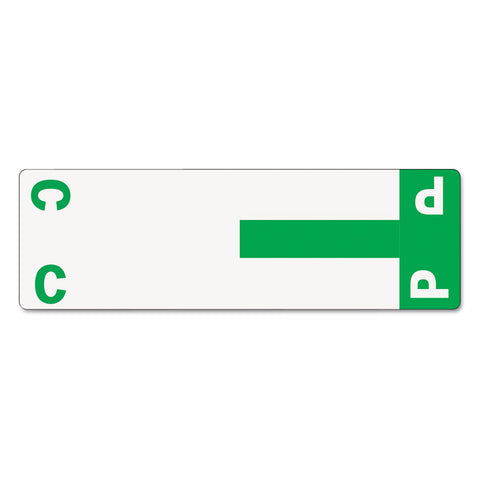 Smead AlphaZ NCC Color-Coded Label, C&P, Label Sheet, Dark Green, 100 per Pack (67154)
