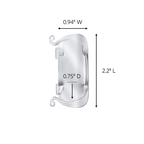 Command Cord Clips, 2 clips, 3 strips, Decorate Damage-Free (17303CLR-ES), Clear