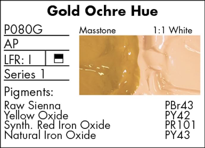 Grumbacher Pre-Tested Oil Paint, 37ml/1.25 Ounce, Gold Ochre Hue (Transparent) (P080G)