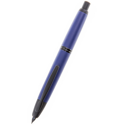 PILOT Vanishing Point Collection Refillable & Retractable Fountain Pen, Matte Blue Barrel, Broad Nib (60598)