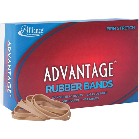 Alliance Rubber Advantage Rubber Bands #64-1 Pound Box 26645, Tan