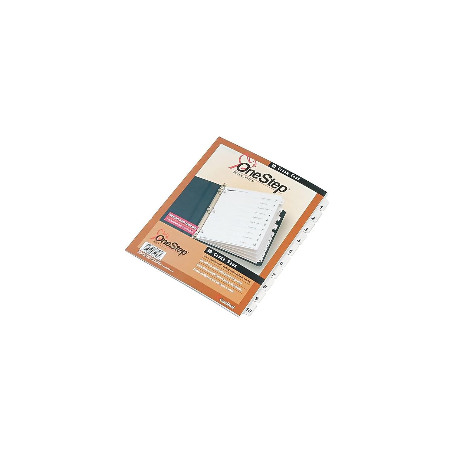 Cardinal OneStep Index System Numeric Paper Dividers, 10-Tab, White (CRD61013)