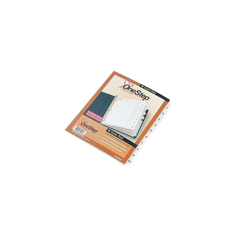Cardinal OneStep Index System Numeric Paper Dividers, 10-Tab, White (CRD61013)
