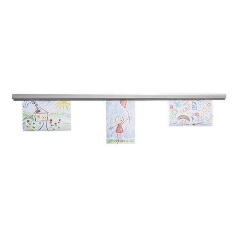 Advantus 2015 Grip-A-Strip Display Rail, 96 x 1 1/2, Aluminum Finish