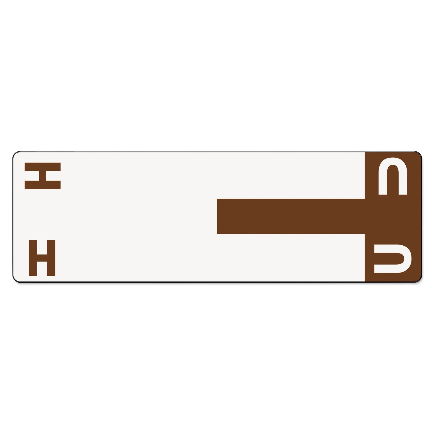 Smead AlphaZ NCC Color-Coded Label, H&U, Label Sheet, Dark Brown, 100 per Pack (67159)