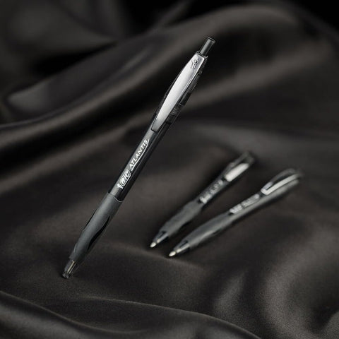 BIC Glide Black Retractable Ballpoint Pens, Medium Point (1.0mm), 2-Count Pack, Ultra Smooth Writing Black Pens