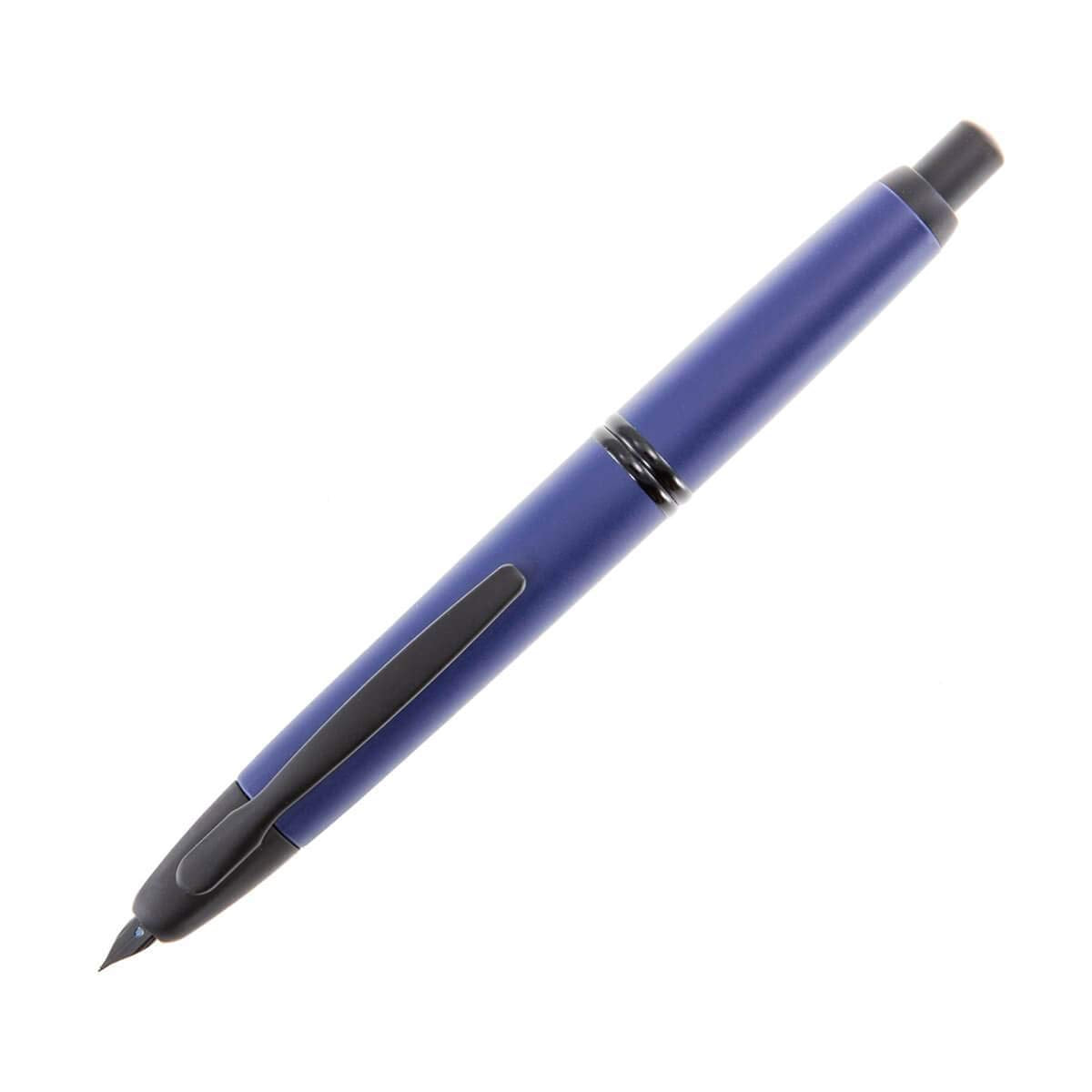 PILOT Vanishing Point Collection Refillable & Retractable Fountain Pen, Matte Blue Barrel, Stub Nib (60599)