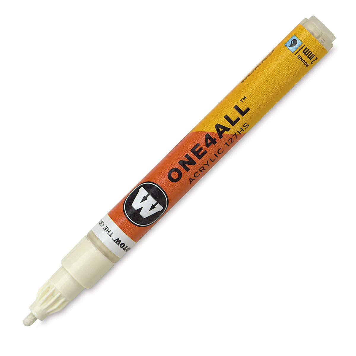 MOLOTOW ONE4ALL Acrylic Paint Marker, 2mm, Nature White, 1 Each (127.235)
