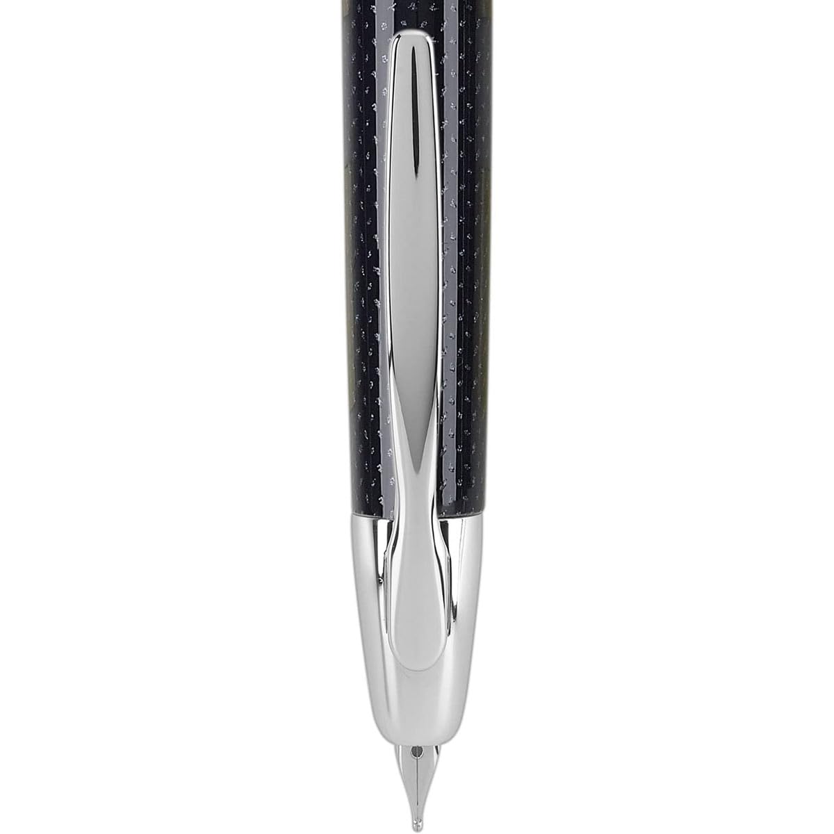 PILOT Vanishing Point Collection Retractable Fountain Pen, Blue Carbonesque with Rhodium Accents, Blue Ink, Fine Nib (60149)