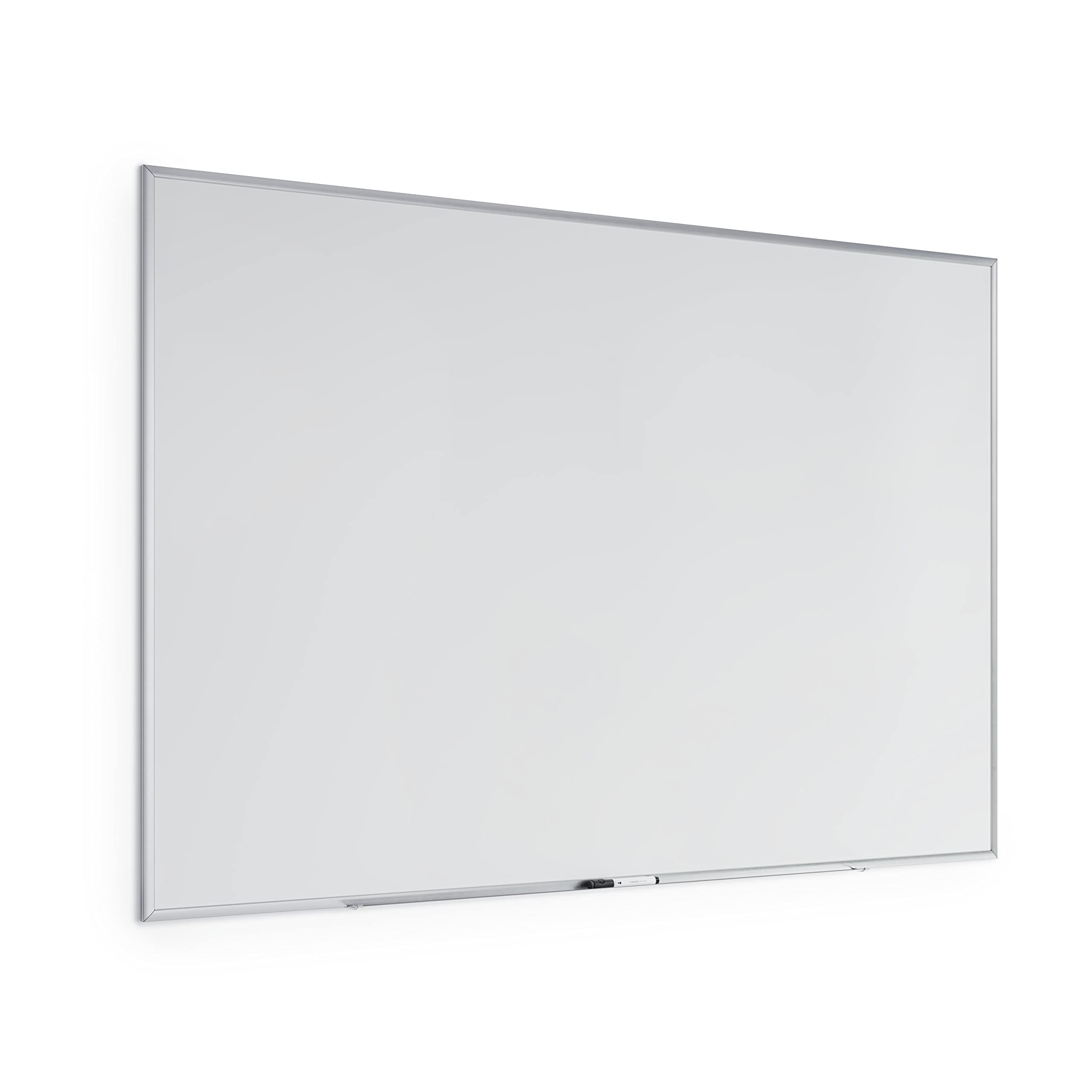 U Brands Magnetic Whiteboard 48" x 72", Large Dry Erase Board with Silver Aluminum Frame, Wall Mounted White Board for Office, Classroom & Conference Room, 6' x 4'