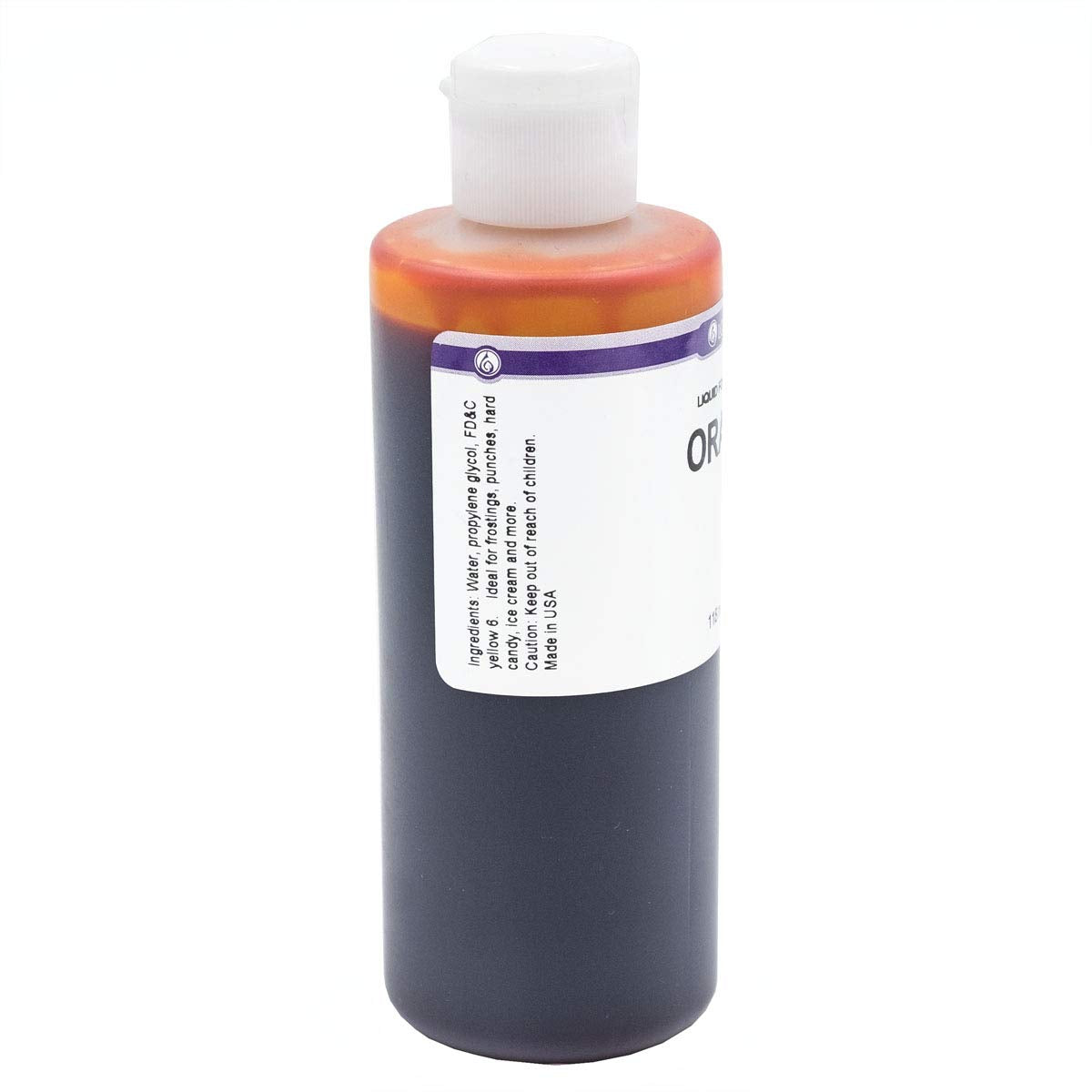LorAnn Orange Liquid Food Coloring, 4 ounce bottle
