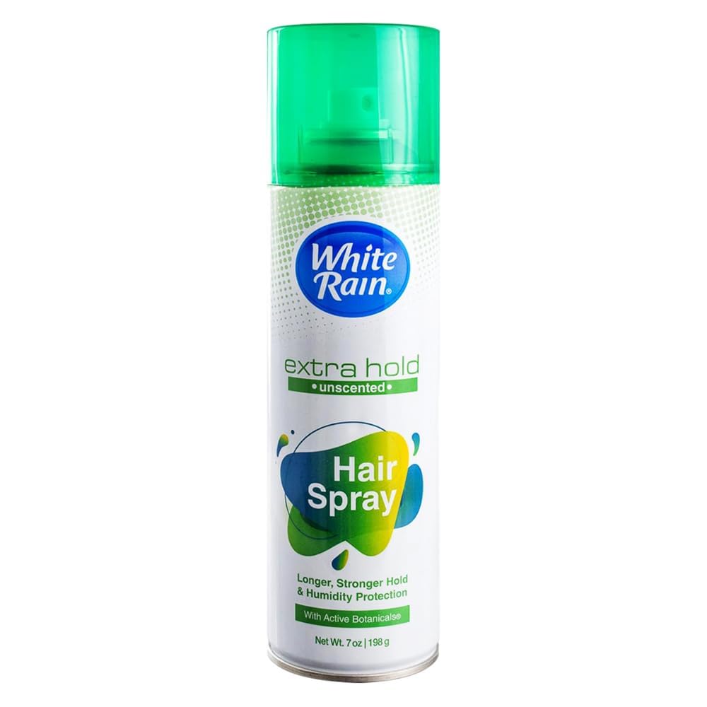 White Rain Hairspray Extra Hold Unscented, 7 oz (Pack of 6), Aerosol Hairspray for Women & Men, Humidity Resistant, Fragrance-Free, Non-Sticky, Finishing Hair Spray Extra Hold for All Hair Types