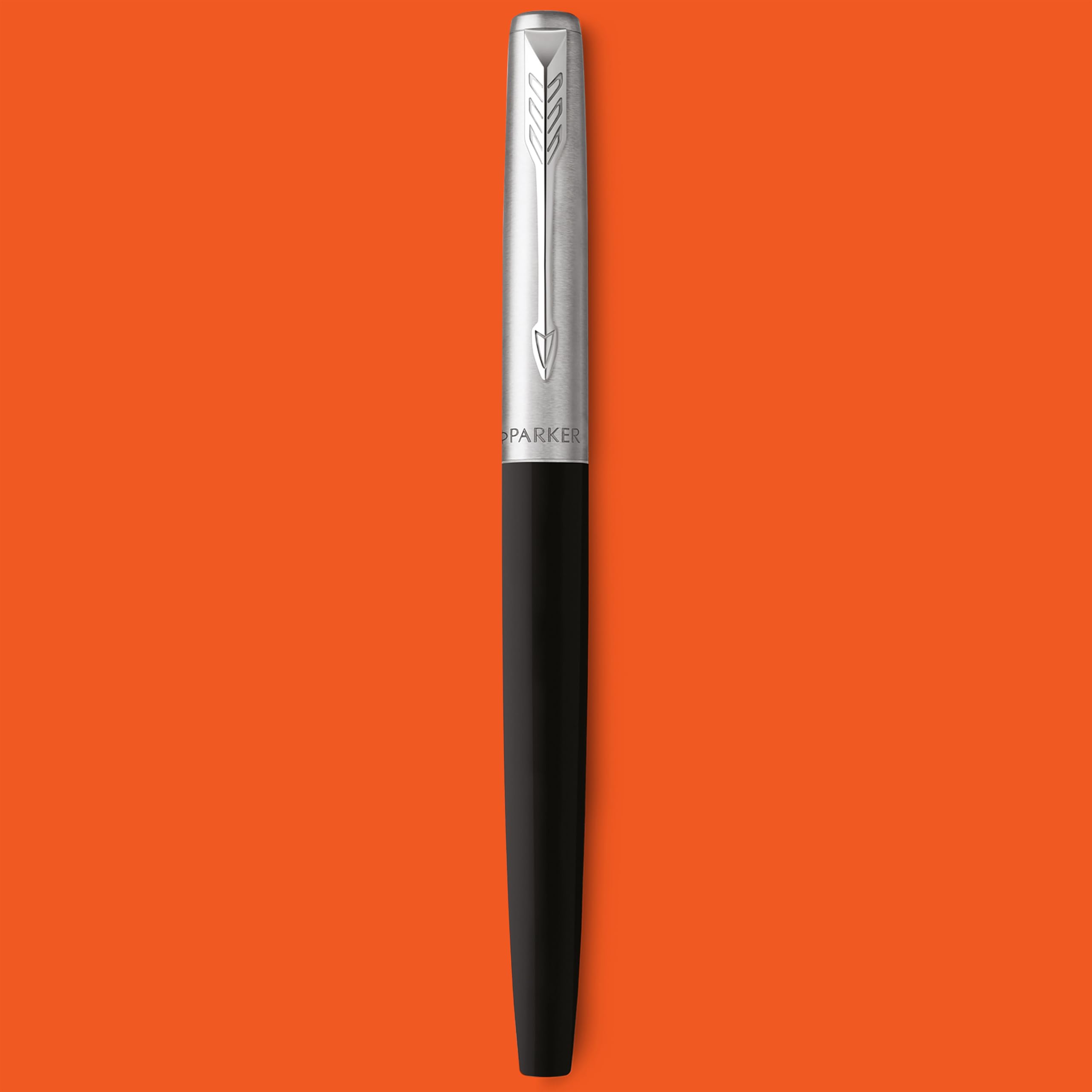 Parker Jotter Originals Fountain Pen, Classic Finish, Medium Nib, Blue & Black Ink