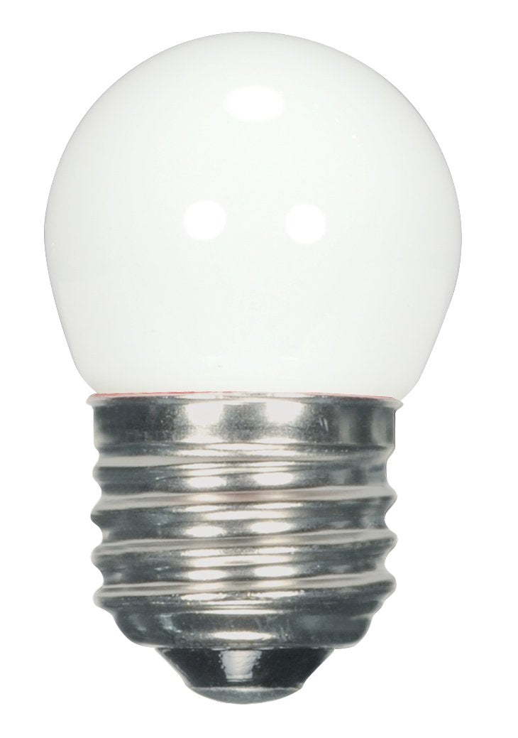 Satco S9161 Medium Light Bulb in White Finish, 2.31 inches, Base, Frost, Medium Base