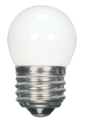 Satco S9161 Medium Light Bulb in White Finish, 2.31 inches, Base, Frost, Medium Base