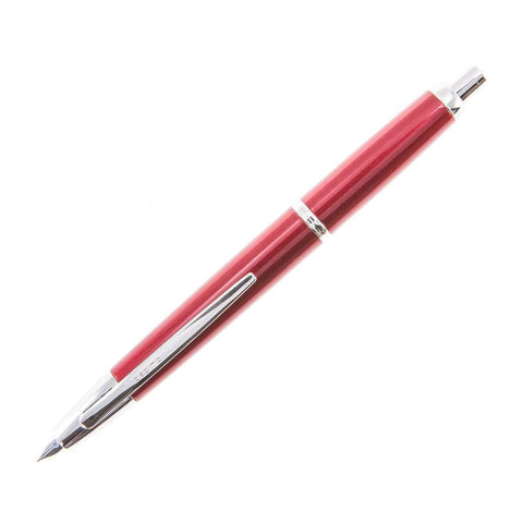 PILOT Vanishing Point Decimo Refillable & Retractable Fountain Pen, Burgundy Barrel with Rhodium Accents, Extra Fine Nib (65334)