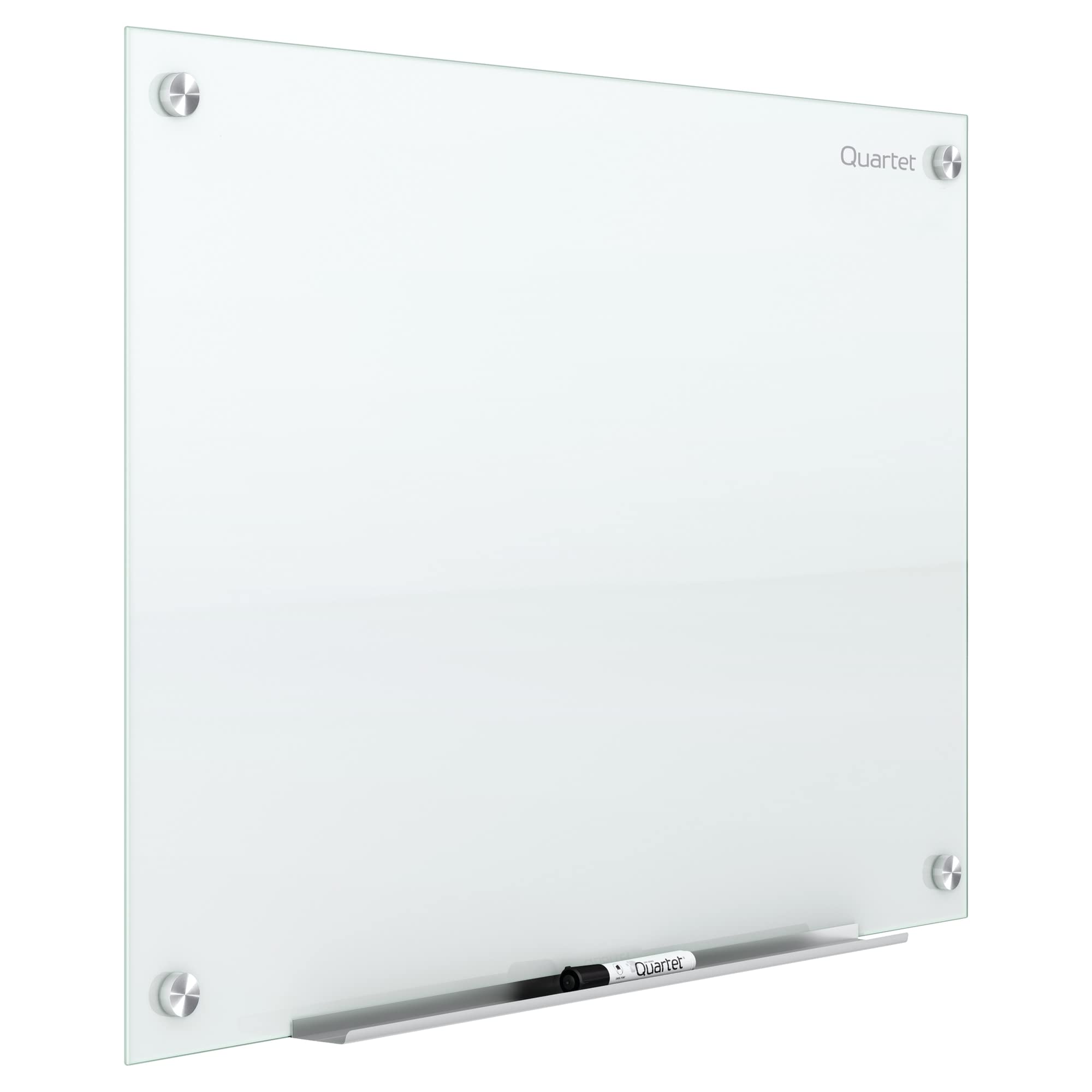 Quartet Dry Erase Board, Glass Whiteboard 96"W x 48"H, Non-Magnetic, Infinity, White (G9648NMW)