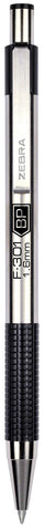 Zebra Pen F-301 Ballpoint Bold Point 1.6mm Stainless Steel Retractable Ballpoint 1-Pack – Easy-Glide Ink, Non-Slip Grip, Metal Clip, Refillable with F-Refill, Professional Design (27311)