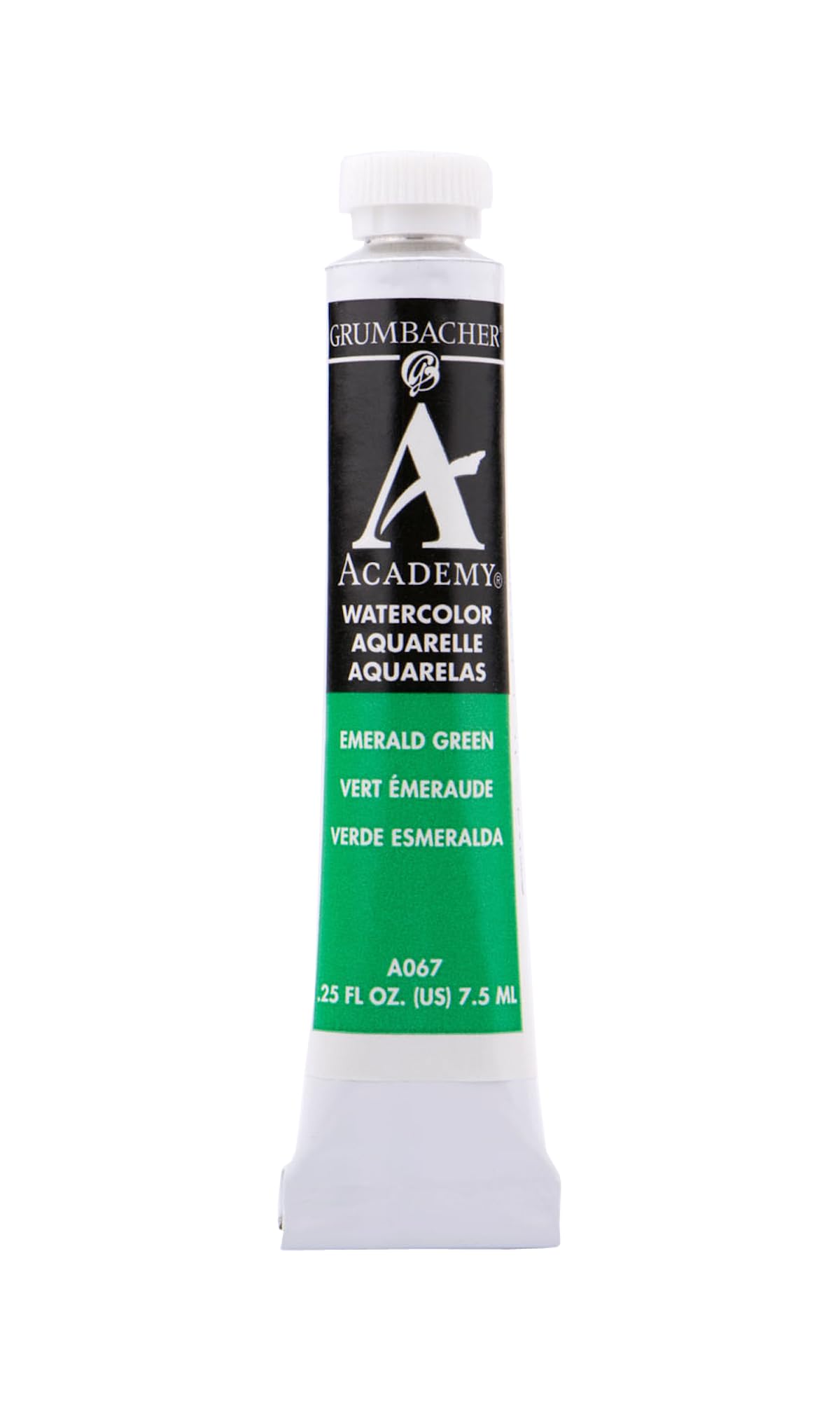 Grumbacher Academy Watercolor Paint, 7.5ml/0.25 Ounce, Emerald Green (A067)