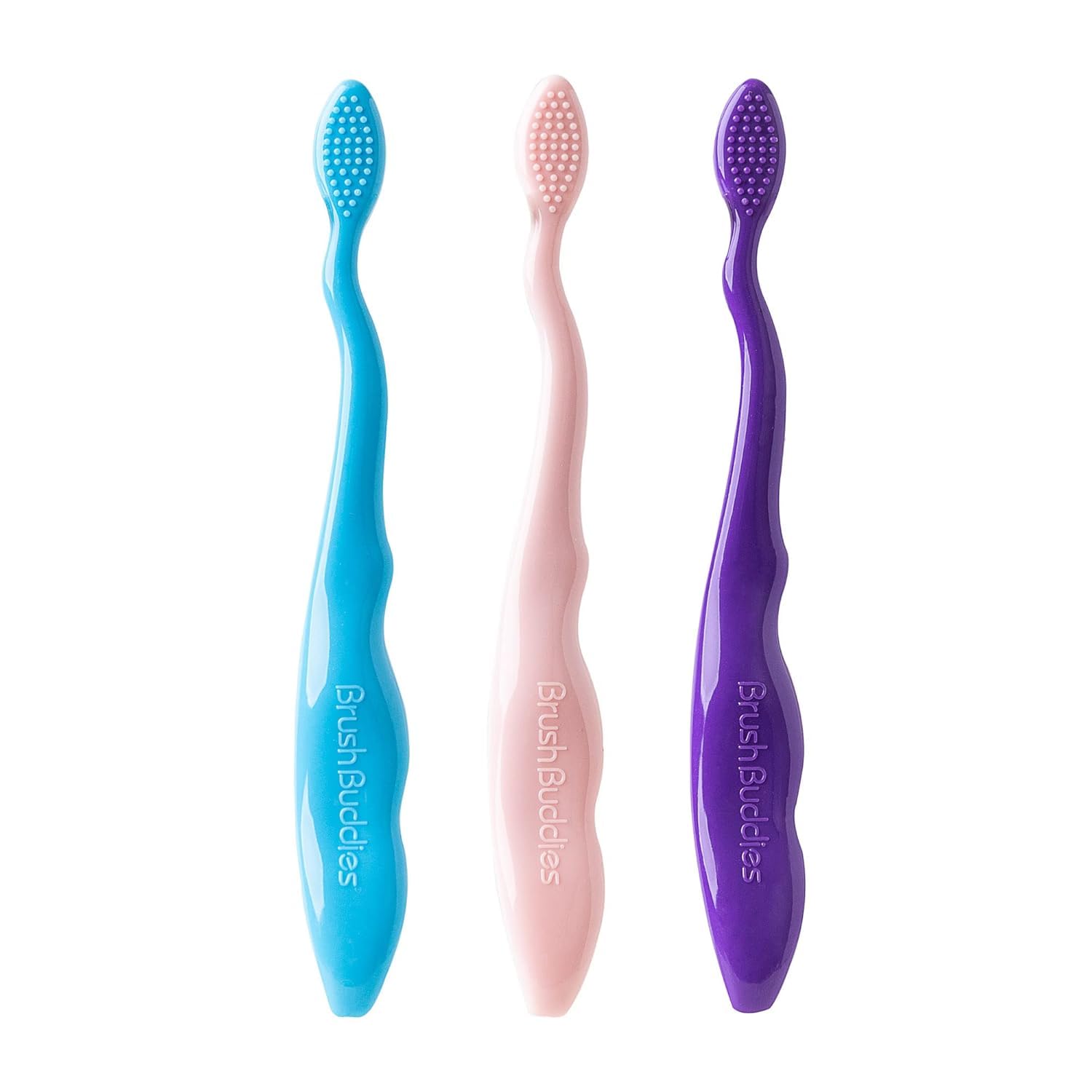 Brush Buddies Barbie Manual Toothbrushes for Kids 3 Pack Soft Bristled Children’s Toothbrushes with Fun Pink Multi Colored Designs Anti Slip Grip Handles Perfect for Toddlers Home Use or Travel