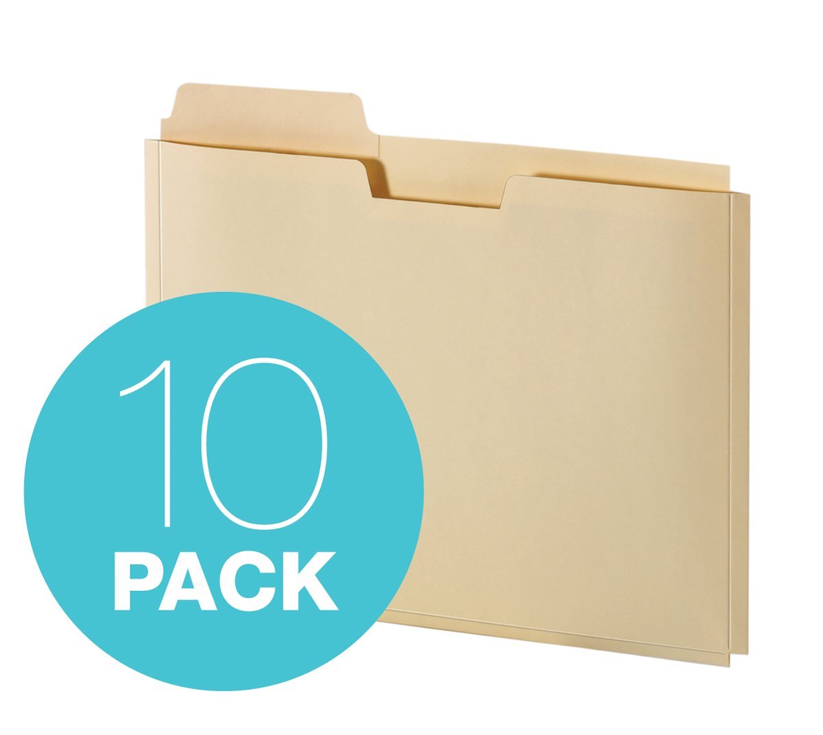 Pendaflex Manila Expanding File Folder Pocket - 0.75" Expansion - Letter Size File Folders with Reinforced Blank Customizable 1/3 Cut Tabs - Manila File Folders for Home, Office & School - 10 Count