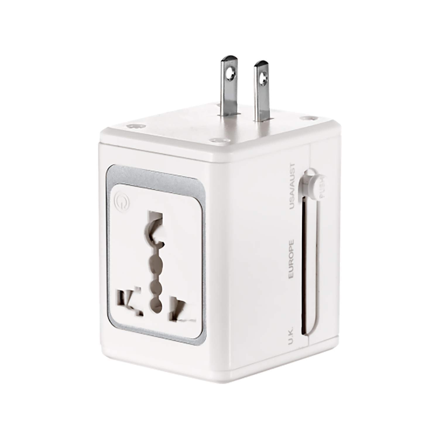 Lectronic Smart LS1ADR All-In-One Adapter with Built-In USB Port - Retail Packaging - White