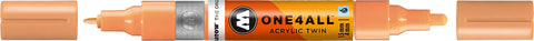 Molotow ONE4ALL Acrylic Twin Pump Marker, 1.5mm and 4mm Nibs, Peach Pastel, 1 Each (227.414)