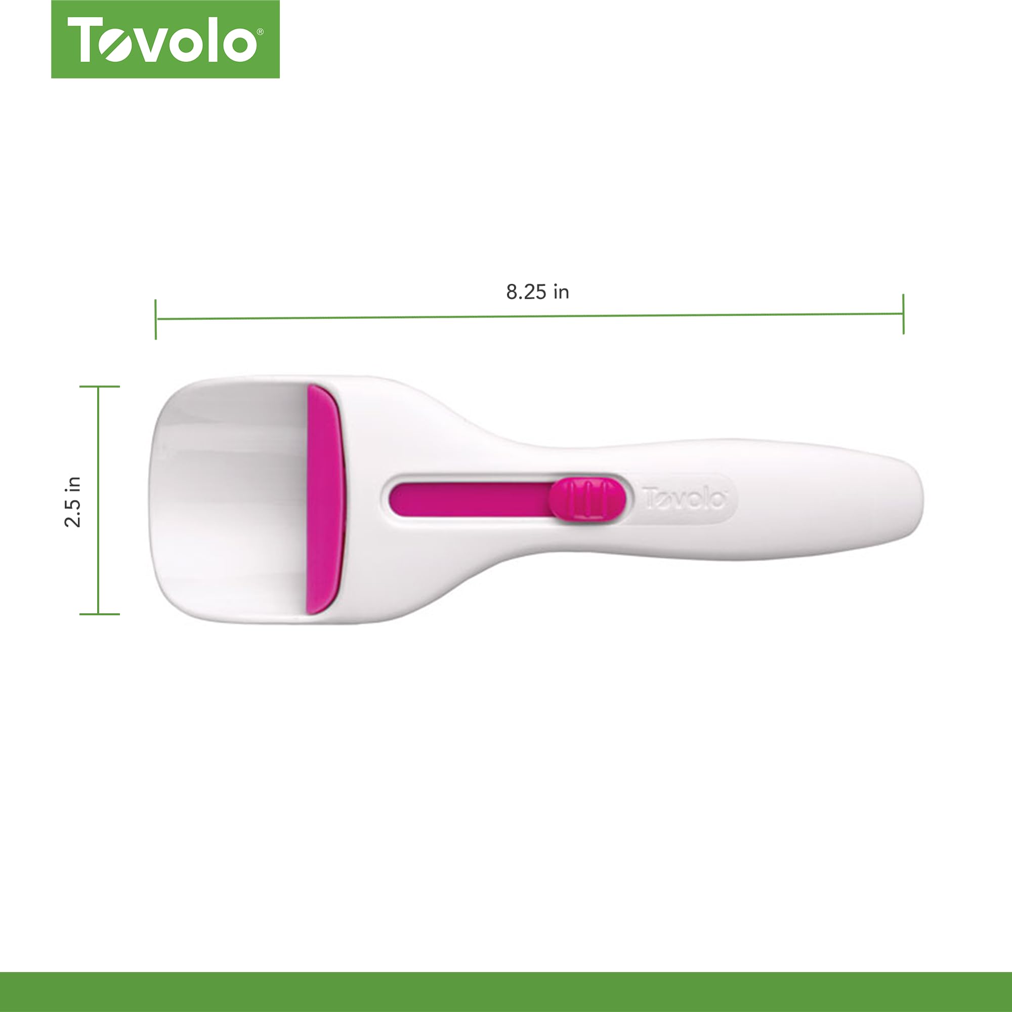 Tovolo Cupcake Scoop Batter Dispenser for Cupcakes Muffins Pancakes and Cookie Dough, Easy to Clean Batter Scoop Slide Dispenses Quicker for Even Size Baked Goods Kitchen Gadget, Fuchsia