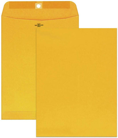Mead Envelopes, 10" x 13", Clasp Closure, Brown Kraft All-Purpose 24-lb Paper Mailing Envelopes, 15 Count (76022)