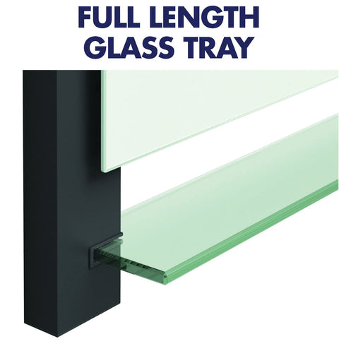 Quartet Glass Whiteboard, Magnetic Dry Erase White Board, 85" x 48", Wide Format with Invisible Mount, Black Aluminum Frame, Evoque (G8548BA)