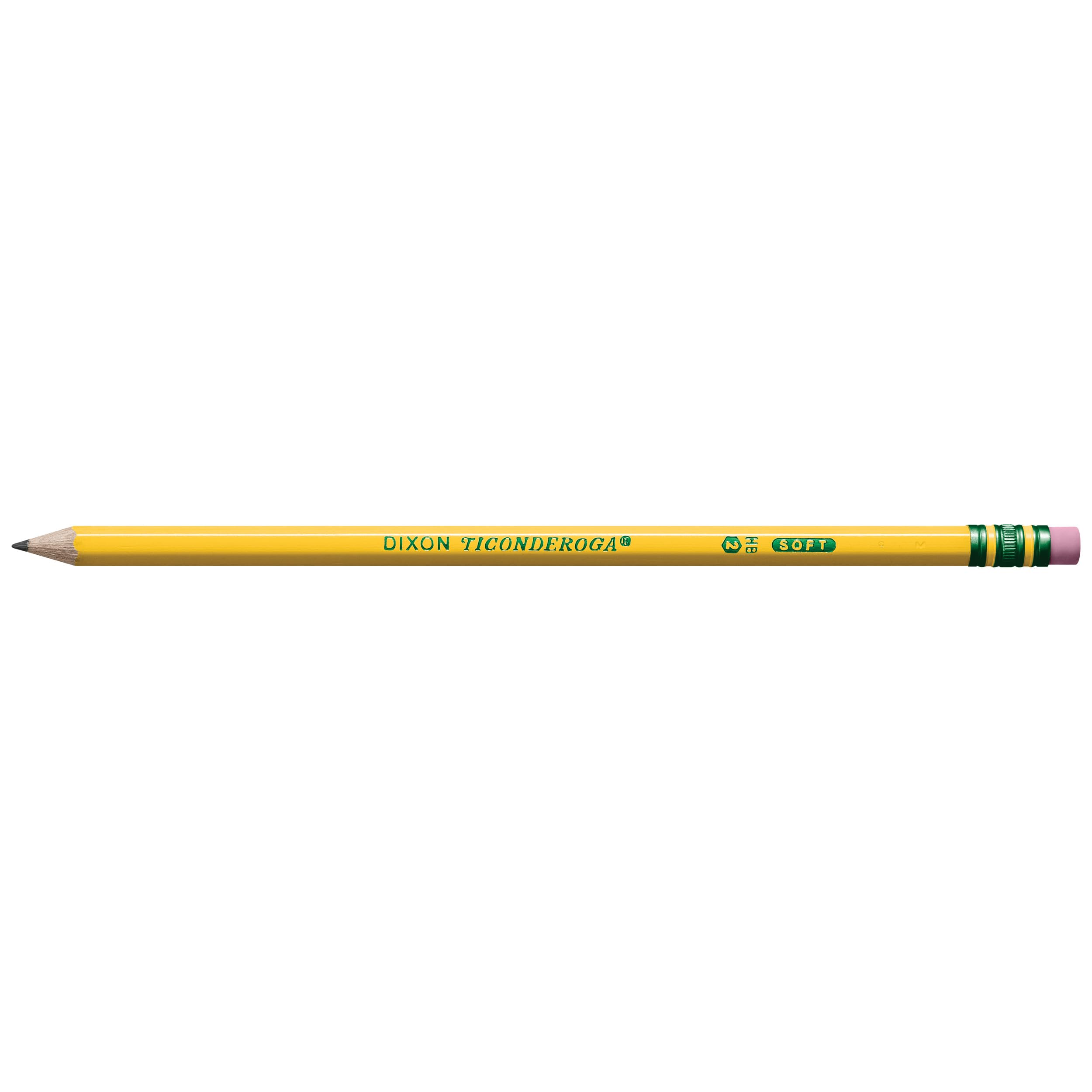 Ticonderoga Wood-Cased Pencils, Pre-Sharpened, #2 HB Soft, Yellow, 18 Count