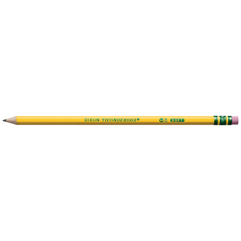 Ticonderoga Wood-Cased Pencils, Pre-Sharpened, #2 HB Soft, Yellow, 18 Count