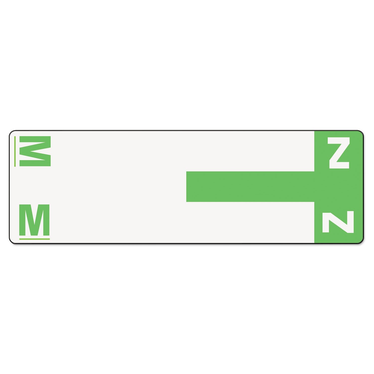 Smead AlphaZ NCC Color-Coded Label, M&Z, Label Sheet, Light Green, 100 per Pack (67164)