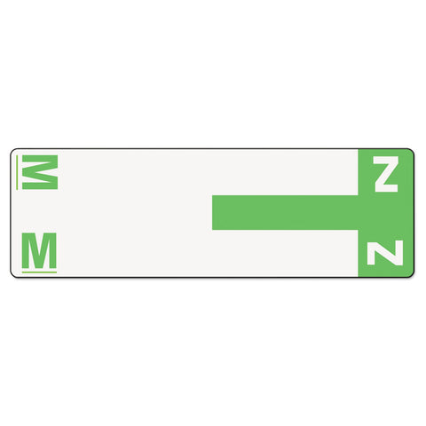 Smead AlphaZ NCC Color-Coded Label, M&Z, Label Sheet, Light Green, 100 per Pack (67164)