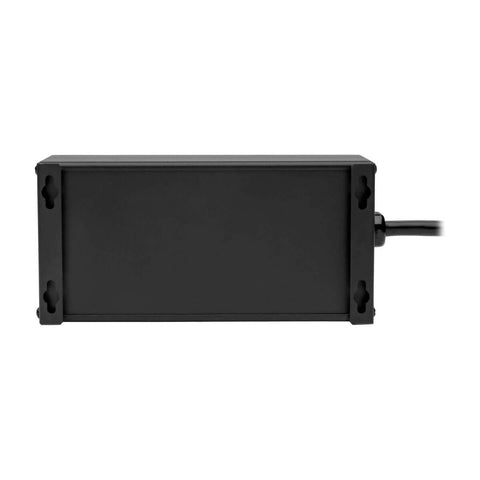 Tripp Lite Isobar 4 Outlet Surge Protector Power Strip with 2 USB Charging Ports, 8ft Long Cord, Right-Angle Plug, Metal, 3330 Joules, Lifetime Limited Warranty & $50K Insurance (IBAR4ULTRAUSBB)