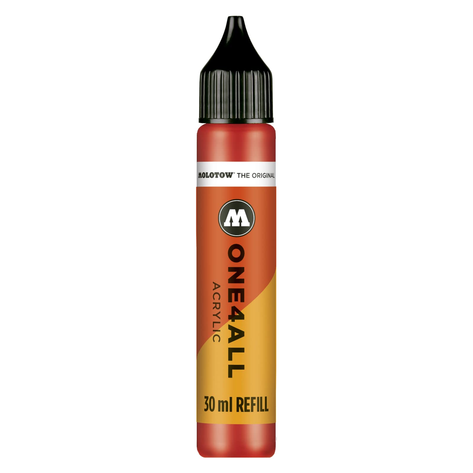 Molotow ONE4ALL Acrylic Paint Refill, For Molotow ONE4ALL Paint Marker, Traffic Red, 30ml Bottle, 1 Each (693.013)