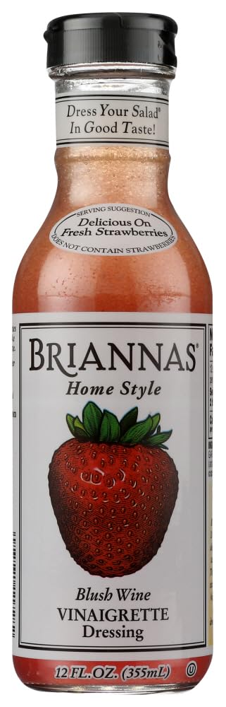 Briannas Vinaigrette Dressing Blush Wine, Size: 12 Oz (Pack of 3)
