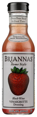 Briannas Vinaigrette Dressing Blush Wine, Size: 12 Oz (Pack of 3)