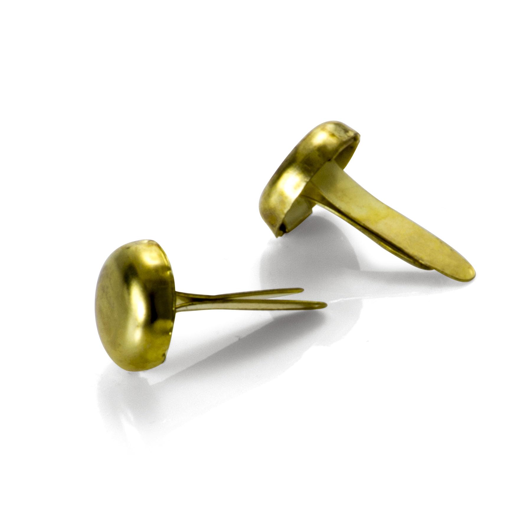 Officemate Round Head Brass Plated Fasteners, 0.5 Inch Shank, 100/Box (99802)