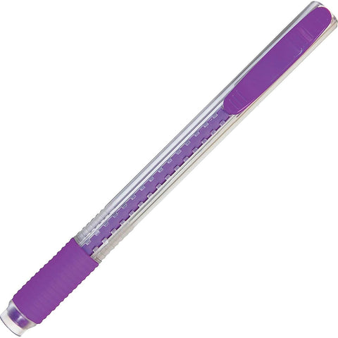 Pentel ZE21TBP3M Clic Eraser Pencil-Style Grip Eraser Assorted 3/Pack, Polyvinyl Chloride (PVC)