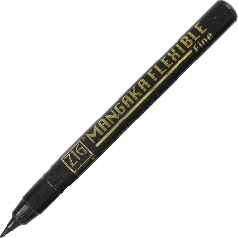 Kuretake ZIG Cartoonist, Mangaka Flexible, Fine Black (CNMF-010)