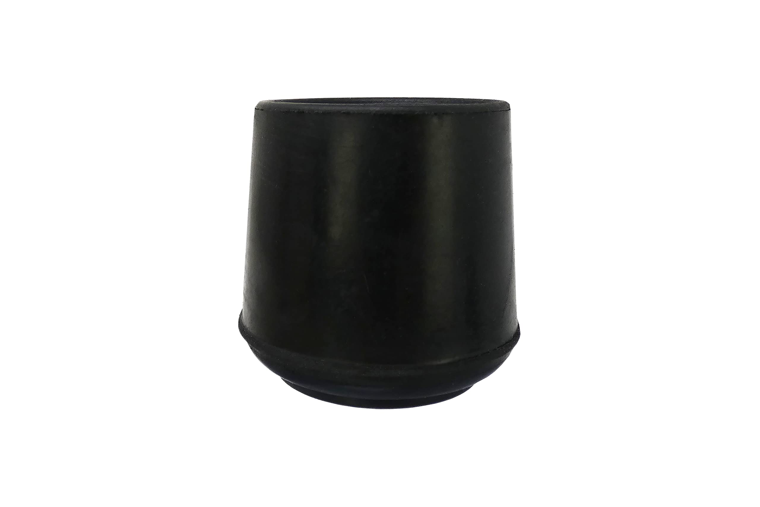 Shepherd Hardware 1-1/2" Round Non-Marking Rubber Slip-On Chair Leg Tips, Nonslip Protective Furniture Leg Caps for Chairs, Stools, and Tables on Hard Surfaces, Set of 2, Black