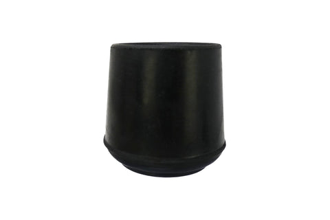 Shepherd Hardware 1-1/2" Round Non-Marking Rubber Slip-On Chair Leg Tips, Nonslip Protective Furniture Leg Caps for Chairs, Stools, and Tables on Hard Surfaces, Set of 2, Black