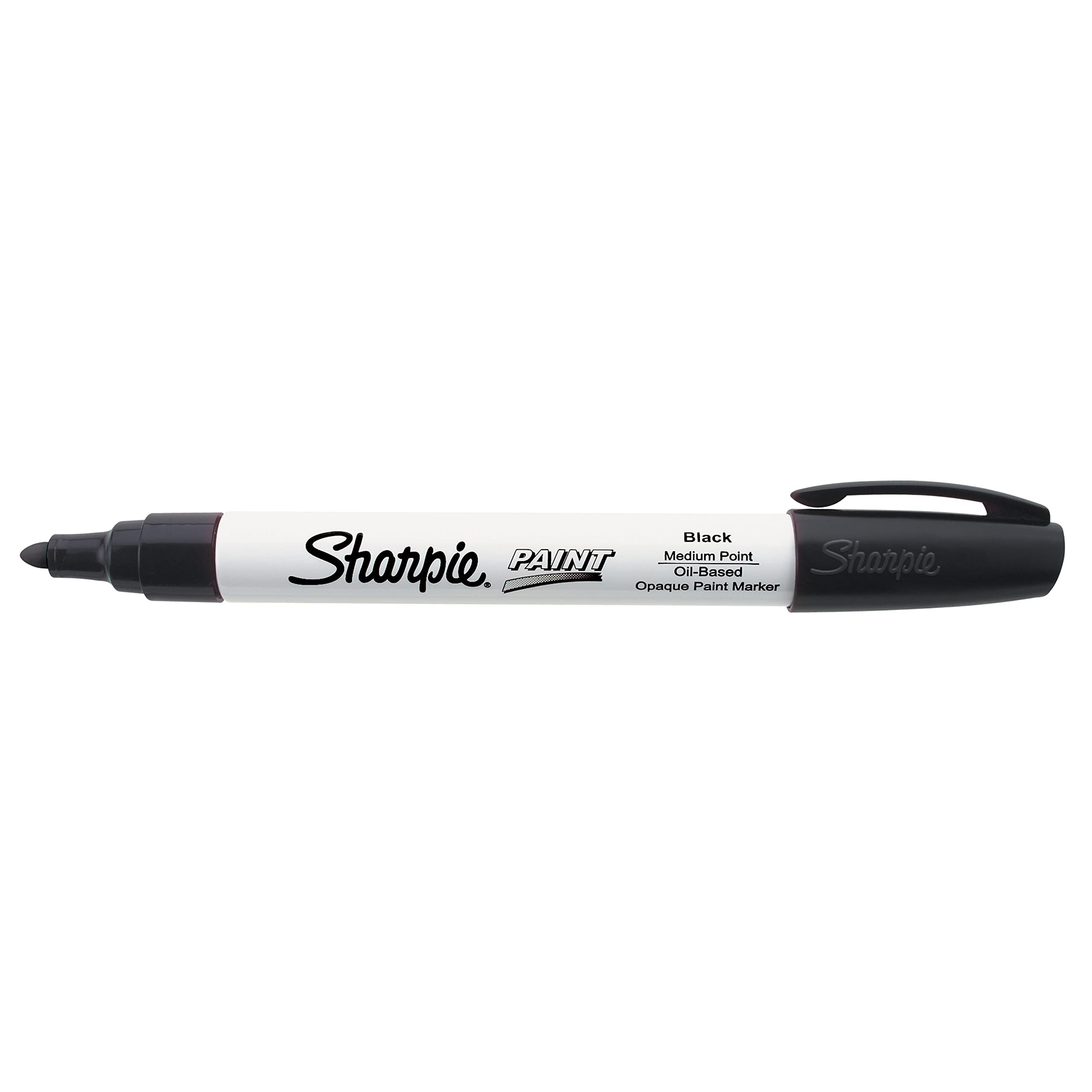 Sharpie Oil-Based Paint Marker, Medium Point, Black, 1 Count - Great for Rock Painting