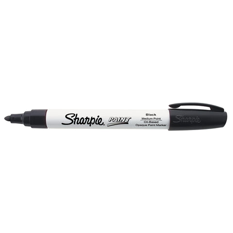 Sharpie Oil-Based Paint Marker, Medium Point, Black, 1 Count - Great for Rock Painting