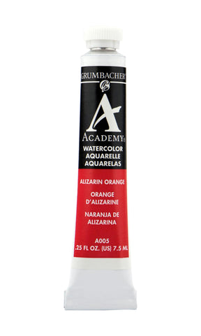 Grumbacher Academy Watercolor Paint, 7.5ml/0.25 Ounce, Alizarin Orange (A005)